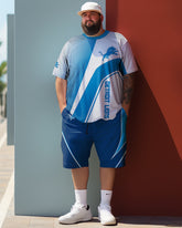Ensemble de t-shirt ample de style équipe pour hommes, grande taille, style sportif, cadeau pour hommes